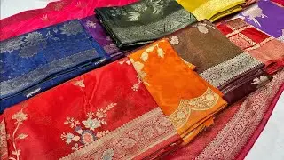 Latest Collection Water Silk, Paper Silk Bughet Friendly Saree's @kaashandloom3954 #banarasi