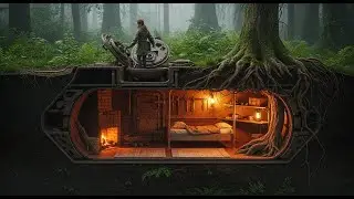 Building a House Inside an Abandoned Military Tank (ASMR) | Forest Survival