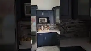 Aria Blue cabinets and Calacatta Biasa Quartz