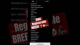 Here&rsquo;s the list of ABKC Recognized Breeds! If you want to show at #THE BEAST hmu ASAP !