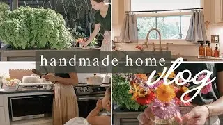 Handmade home VLOG | garden tour, diy cafe curtains, & a breakfast recipe