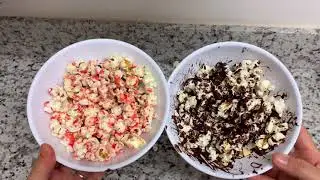 How to make 3 varieties of Popcorn! Chocolate, Strawberry and Normal Flavors! Very easy to make! 🍿