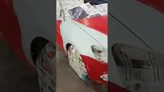Volkswagen Polo flash red colour body painting
