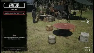 Crafting Upgrades: Pronghorn Leather Table Tops. Red Dead Redemption 2, 4K.
