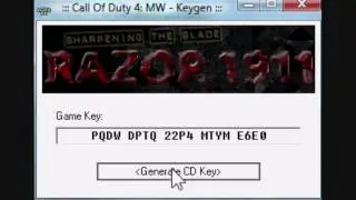Cod 4 Keygen 100 Codes per second!