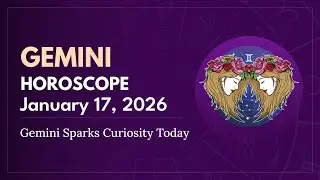 Daily GEMINI Horoscope (January 17, 2026) ♊️ 🌟 Gemini Sparks Curiosity Today