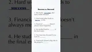 Success против Succeed | 6 предложений, которые сбивают с толку изучающих английский язык | Избав...