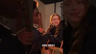 Сэди Синк и Кейлеб Маклафлин на съёмках &laquo;Очень странных дел 5&raquo; #strangerthings #sadiesink