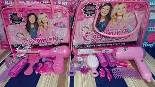 3:31 Minutes Satisfying Unboxing Hello Pink Makeup Set | Fancy Mini Makeup Set | Review ASMR