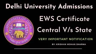 EWS Certificate || Central Vs. State || How to identify? || Validity ||