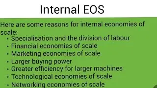 Positive Economics(Internal Economies of Scale)