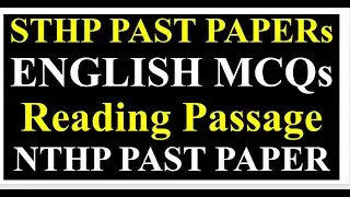 STHP 2025 English Reading Comprehension MCQs Solution | Sukkur IBA STHP 2026 Test Preparation 