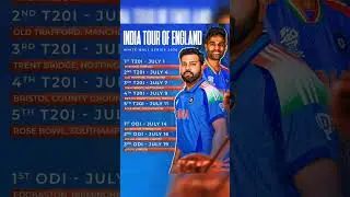 India vs England ODI And T20 Series 2026 Schedule #shorts #viral