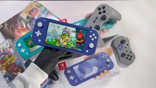 Unboxing New Nintendo Switch Lite - Blue Edition