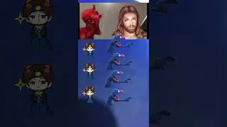 Devil vs. Holy Figure#funny #characterMashup #humor #visualContrast