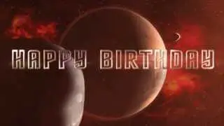 Outer Space Birthday Card