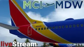 PMDG 737-7H4 | MCI-MDW (Winter Ops!) | 🔴 LIVEstream
