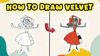 Как нарисовать Вельвет из Hazbin Hotel &ndash; простой цветной рисунок для начинающих