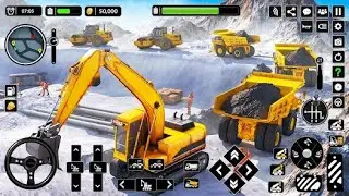 Snow Off Road Excavator Game 3D || JCB Construction Game 3D 2023