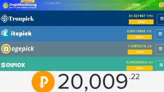 Top 5 Pul Tulaydigan va kelajagi bor saytlar Dogemaxmining, Tronpick, Litepick, Dogepick, Solpick