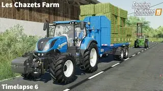 Baling & Stacking 110 Clover Bales, Buying Animals │Les Chazets│FS 19│Timelapse #06