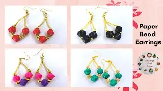 Discover the Art: Colorful Round Paper Bead Earrings Tutorial | Fashion earrings | Eco freiendly