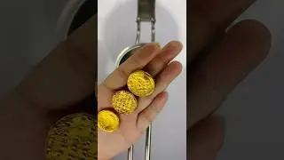 Coins vs Giant Garlic press #shorts #tiktok #asmr #satisfying #pineapple #candy #coins #gold