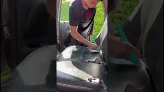 Detailing - Leather seat clean with P&S Xpress interior cleaner! #detailing #shorts