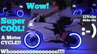 Kids' Toy CARS: 12 Volts Ride-On Power Wheels Motorcycle Playtime. Ducati Panigale Sportbike
