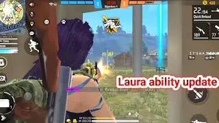 Laura character Ability Update test with GamePlay | Free Fire Laura new ability Test