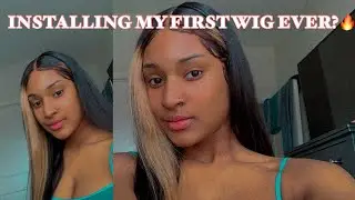 INSTALLING A LACE FRONTAL WIG FOR THE FIRST TIME EVER.. | ft: beauty forever hair