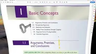 Hurley's Introduction to Logic, 13th ed. - 1.1 Arguments, Premises, and Conclusions