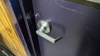 Pristine Older SCHLAGE Door Knob & Unknown Closer