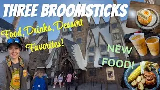 NEW FOOD ITEMS AT THREE BROOMSTICKS || FAVORITE FOOD & BEVERAGES!
