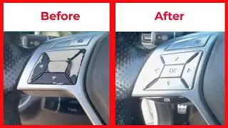 How To Put On Steering Wheel Decal Trim Button Covers For Mercedes ML GL GLK GLA CLA CLS SL A B C E