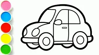 How to Draw a 3D Car | Easy Acrylic Painting