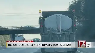 NC crews treat roads, highways ahead of weekend snow