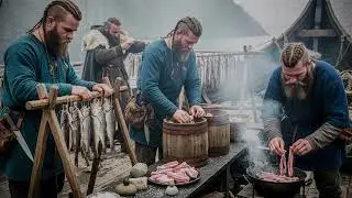 How did Viking warriors preserve meat and fish on long voyages without refrigeration?