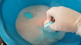 Blue/pink bath bomb sizzle