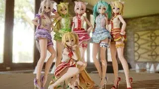 【MMD】Like a cat【Gumi, Haku, Luka, Miku, Neru, Rin】Skybox DL