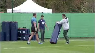 Rassie Erasmus teaches Andre Esterhuizen how to high tackle after Owen Farrel Controversy (FUNNY)