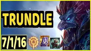 TRUNDLE VS POPPY - 7/1/16 KDA JUNGLE GAMEPLAY MASTER I