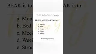 Analytical - Civil Service Exam Reviewer