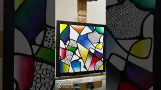 Small abstract Painting | Harlequin abstracts | acrylic abstract art | colorful abstract |