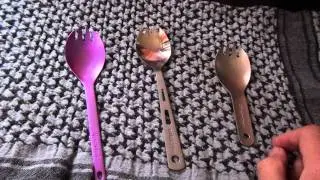 Snow Peak and REI Ti-Ware Sporks