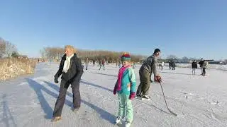 VR180 Schaatsen op Vogelplas Delft - Skating on Vogelplas Delft