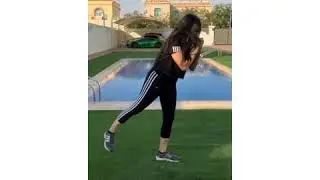 Lana rose doing Gym Excerise in Pool