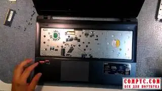 разобрать ASUS K55D, K45D, K75 ASUS K55D disassembly  