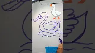I'll show you the duck with 2 🦆 #art #shorts