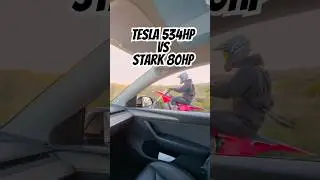 TESLA 534cv VS STARK VARG 80cv  #elettric#tesla#stark#brutal#acceleration  STRADA CHIUSA AL TRAFFICO